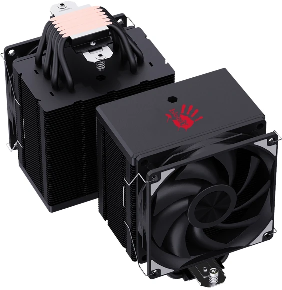 Устройство охлаждения(кулер) Bloody AC-13 Soc-AM5/AM4/1200/1700/1851 черный 4-pin 14-26dB Al+Cu 250W 651gr Ret (AC-13-250-BK)