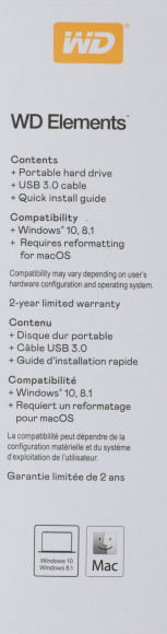 Жесткий диск WD USB3.0 4TB WDBU6Y0040BBK-WESN Elements Portable 2.5" черный Жесткий диск WD USB3.0 4TB WDBU6Y0040BBK-WESN Elements Portable 2.5" черный