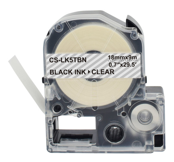 Картридж ленточный Cactus CS-LK5TBN LK-5TBN черный на прозрачном 18x9 для Epson LW400/LW700/LW600P/LW1000P/K400/Z700/Z900 Картридж ленточный Cactus CS-LK5TBN LK-5TBN черный на прозрачном 18x9 для Epson LW400/LW700/LW600P/LW1000P/K400/Z700/Z900