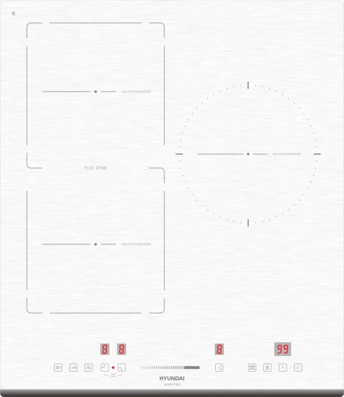 Духовой шкаф Электрический Hyundai HEO 45411 WG белый стекло/серебристый