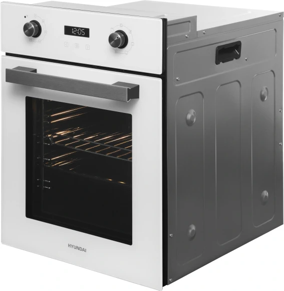 Духовой шкаф Электрический Hyundai HEO 45411 WG белый стекло/серебристый
