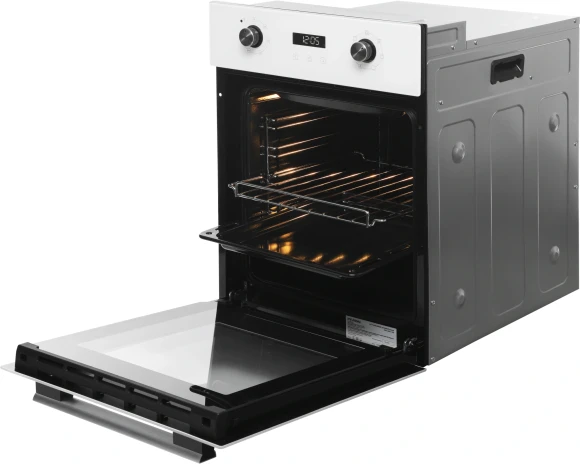 Духовой шкаф Электрический Hyundai HEO 45411 WG белый стекло/серебристый