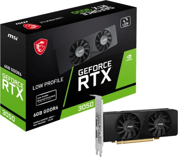 Видеокарта MSI PCI-E 4.0 RTX 3050 LP 6G NVIDIA GeForce RTX 3050 6Gb 96bit GDDR6 1470/14000 HDMIx2 DPx1 HDCP Ret low profile Видеокарта MSI PCI-E 4.0 RTX 3050 LP 6G NVIDIA GeForce RTX 3050 6Gb 96bit GDDR6 1470/14000 HDMIx2 DPx1 HDCP Ret low profile