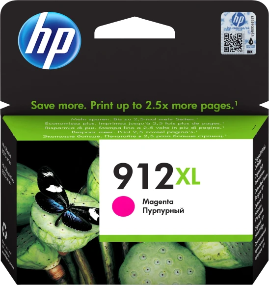 Картридж струйный HP 912XL 3YL82AE пурпурный (825стр.) для HP OfficeJet 801x/802x