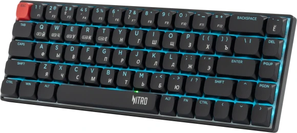 Клавиатура Acer Nitro OKR400 механическая черный USB беспроводная BT/Radio Multimedia for gamer LED (ZL.KBDEE.01A) кабель 1.5м