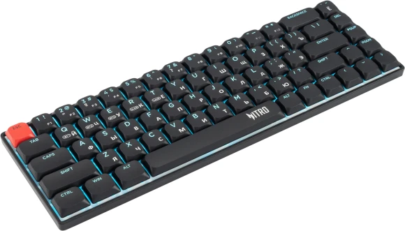 Клавиатура Acer Nitro OKR400 механическая черный USB беспроводная BT/Radio Multimedia for gamer LED (ZL.KBDEE.01A) кабель 1.5м