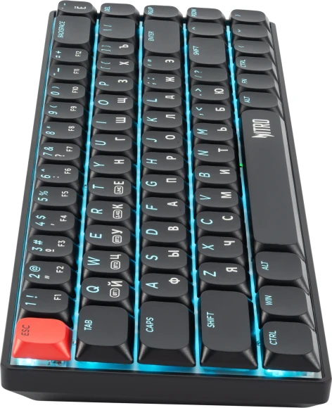 Клавиатура Acer Nitro OKR400 механическая черный USB беспроводная BT/Radio Multimedia for gamer LED (ZL.KBDEE.01A) кабель 1.5м