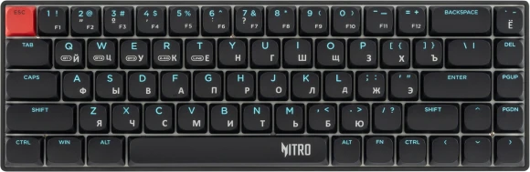Клавиатура Acer Nitro OKR400 механическая черный USB беспроводная BT/Radio Multimedia for gamer LED (ZL.KBDEE.01A) кабель 1.5м