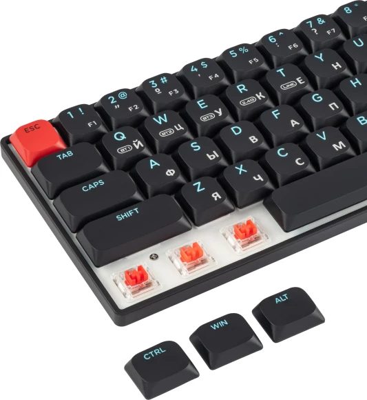 Клавиатура Acer Nitro OKR400 механическая черный USB беспроводная BT/Radio Multimedia for gamer LED (ZL.KBDEE.01A) кабель 1.5м