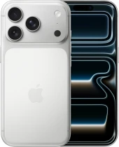 Смартфон Apple A3523 iPhone 17 Pro 512Gb 12Gb серебристый моноблок 3G 4G 1Sim 6.3" 1206x2622 iOS 26 48Mpix 802.11 a/b/g/n/ac/ax/be NFC GPS Protect