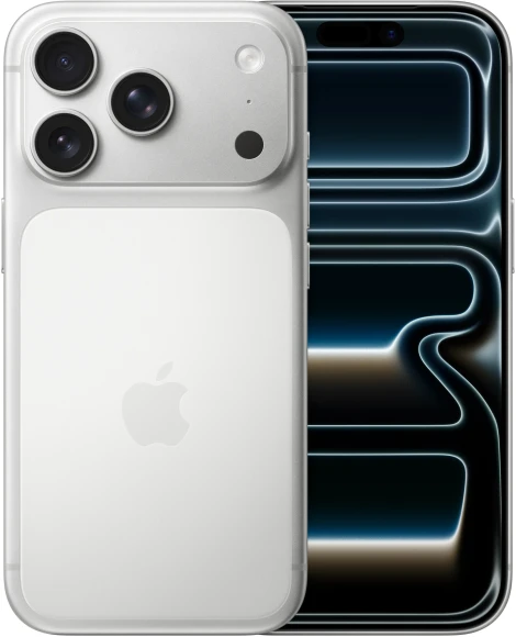 Смартфон Apple A3523 iPhone 17 Pro 512Gb 12Gb серебристый моноблок 3G 4G 1Sim 6.3" 1206x2622 iOS 26 48Mpix 802.11 a/b/g/n/ac/ax/be NFC GPS Protect