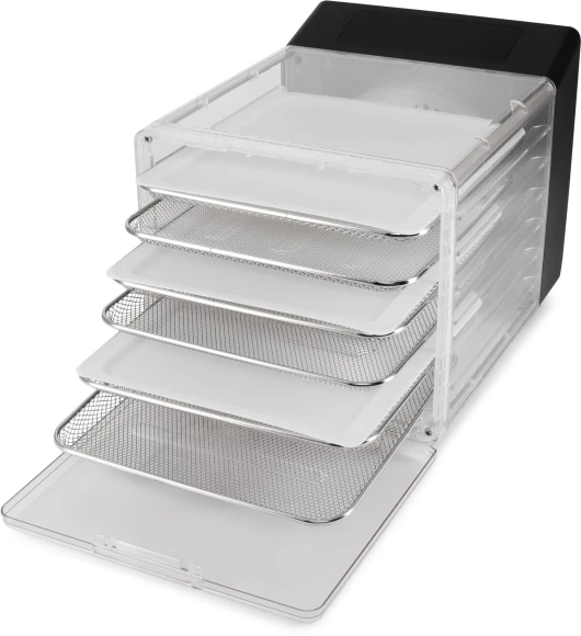 Сушка для фруктов и овощей Hyundai HYFD-8800 12под. 600Вт черный