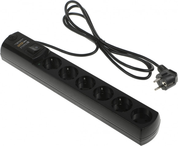 Сетевой фильтр Most HPw 2м (6 розеток) черный (коробка) Сетевой фильтр Most HPw 2м (6 розеток) черный (коробка)