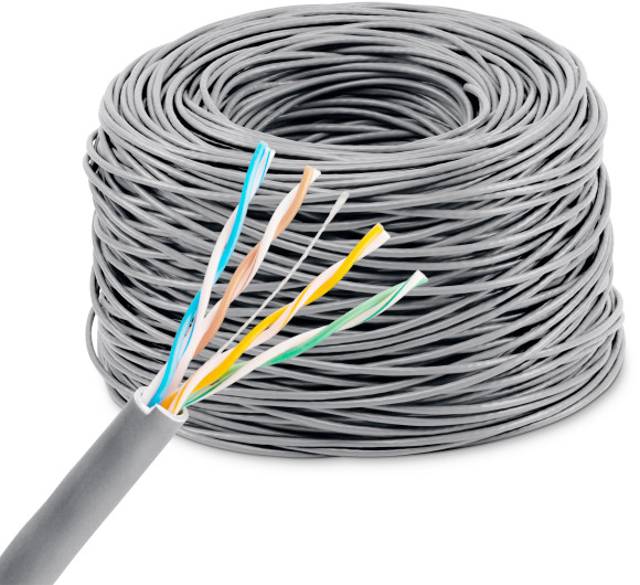 Кабель сетевой Buro BU-COP-055-FTP FTP 4 пары cat6 solid 0.55мм Cu 305м серый