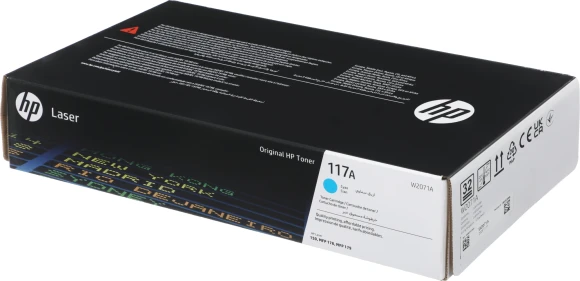 Картридж лазерный HP 117 W2071A голубой (700стр.) для HP Laser 150/MFP 178/179
