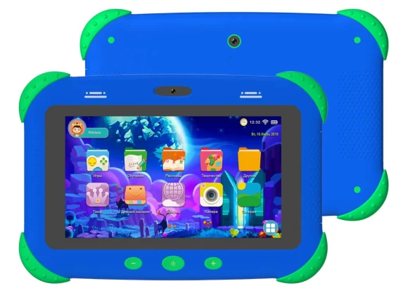 Планшет Digma CITI Kids MT8321 (1.3) 4C RAM2Gb ROM32Gb 7" IPS 1024x600 3G Android 9.0 синий 2Mpix 0.3Mpix BT WiFi microSDHC 64Gb 2800mAh