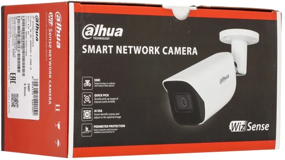 Камера видеонаблюдения IP Dahua DH-IPC-HFW3241EP-S-0360B-S2 3.6-3.6мм цв. корп.:белый