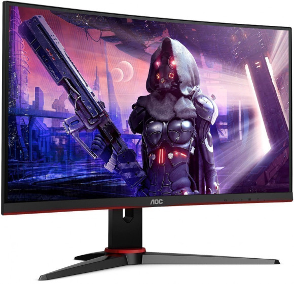 Монитор AOC 23.6" Gaming C24G2AE черный/красный VA LED 1ms 16:9 HDMI M/M матовая 250cd 178гр/178гр 1920x1080 165Hz VGA DP FHD 3.84кг