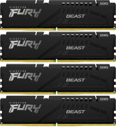 Память DDR5 4x16GB 5200MHz Kingston KF552C40BBK4-64 Fury Beast Black RTL Gaming PC5-41600 CL40 DIMM 288-pin 1.25В kit single rank с радиатором Ret Память DDR5 4x16GB 5200MHz Kingston KF552C40BBK4-64 Fury Beast Black RTL Gaming PC5-41600 CL40 DIMM 288-pin 1.25В kit single rank с радиатором Ret