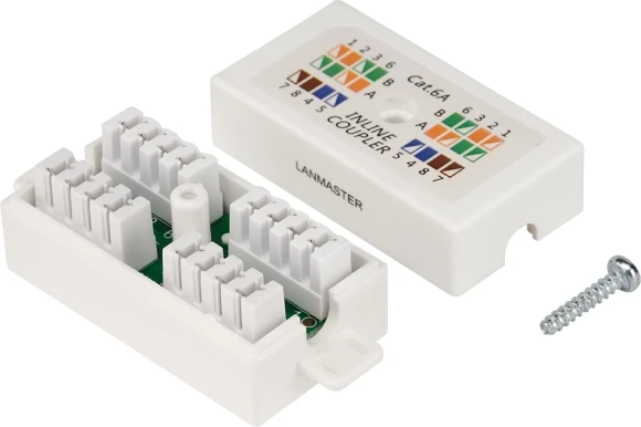 Соединитель Lanmaster LAN-CNB-STP6A белый