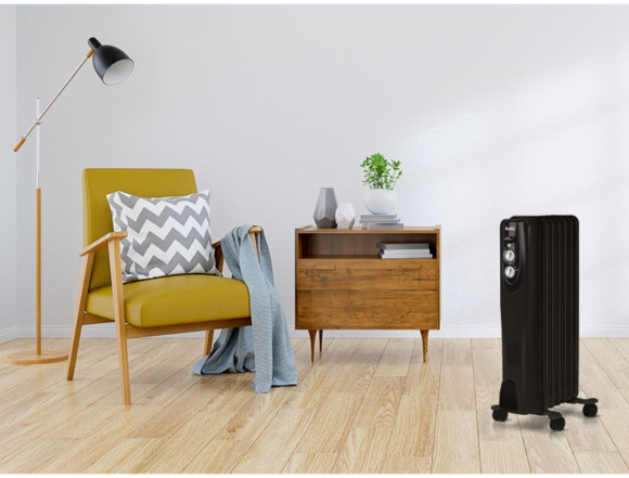 Радиатор масляный Ballu Classic Black BOH/CL-07BRN 1500Вт черный/серый