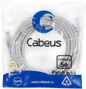 Патч-корд Cabeus PC-UTP-RJ45-CAT.5E-5M-LSZH U/UTP RJ-45 вил.-вилка RJ-45 кат.5E 5м серый LSZH Патч-корд Cabeus PC-UTP-RJ45-CAT.5E-5M-LSZH U/UTP RJ-45 вил.-вилка RJ-45 кат.5E 5м серый LSZH