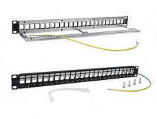 Патч-панель наборная Lanmaster TWT-PP24OK-STP 19" 1U 24xRJ45 FTP