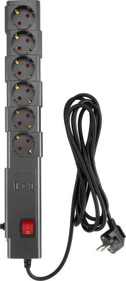 Сетевой фильтр Buro 600SPro-16-1.8-USB-G 1.8м (6 розеток) графитовый (коробка) Сетевой фильтр Buro 600SPro-16-1.8-USB-G 1.8м (6 розеток) графитовый (коробка)