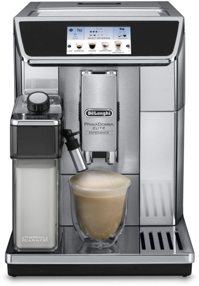 Кофемашина Delonghi PrimaDonna Elite Experience ECAM650.85.MS 1450Вт серебристый/черный Кофемашина Delonghi PrimaDonna Elite Experience ECAM650.85.MS 1450Вт серебристый/черный