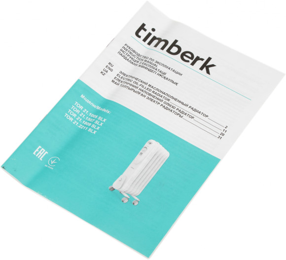 Радиатор масляный Timberk TOR 21.1809 SLX 2000Вт белый Радиатор масляный Timberk TOR 21.1809 SLX 2000Вт белый