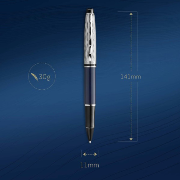 Ручка роллер Waterman Expert L`Essence du Bleu (2166429) LaqBlue CT F черн. черн. подар.кор. Ручка роллер Waterman Expert L`Essence du Bleu (2166429) LaqBlue CT F черн. черн. подар.кор.