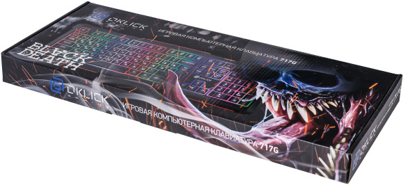 Клавиатура Оклик 717G BLACK DEATH черный/оранжевый USB Multimedia for gamer LED (476395) Клавиатура Оклик 717G BLACK DEATH черный/оранжевый USB Multimedia for gamer LED (476395)