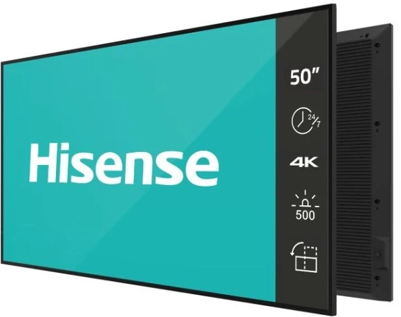 Панель Hisense 50" 50DM66D черный LED 8ms 16:9 HDMI M/M матовая 1200:1 500cd 178гр/178гр 3840x2160 DP 4K USB 11кг Панель Hisense 50" 50DM66D черный LED 8ms 16:9 HDMI M/M матовая 1200:1 500cd 178гр/178гр 3840x2160 DP 4K USB 11кг