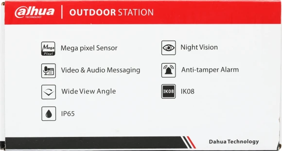 Видеопанель Dahua DHI-VTO3211D-P1-S2 цветной сигнал CMOS цвет панели: черный