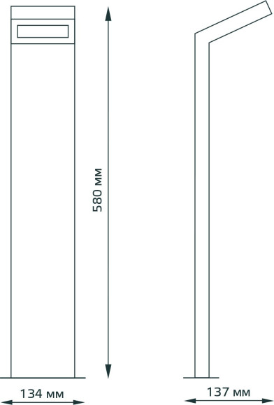 Светильник садово-парк. Gauss GD110 10Вт черный