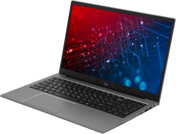 Ноутбук IRU Planio 15INP N-series N100 8Gb SSD256Gb Intel UHD Graphics 15.6" IPS FHD (1920x1080) FreeDOS grey WiFi BT Cam 5000mAh (2023738)