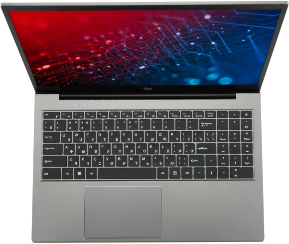 Ноутбук IRU Planio 15INP N-series N100 8Gb SSD256Gb Intel UHD Graphics 15.6" IPS FHD (1920x1080) FreeDOS grey WiFi BT Cam 5000mAh (2023738)
