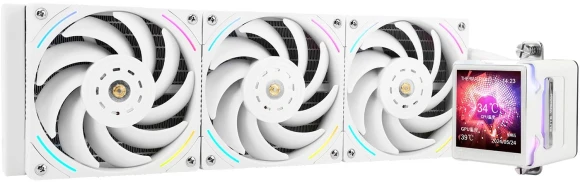 Система водяного охлаждения Thermalright Frozen Warframe Ultra 360 ARGB Soc-AM5/AM4/1151/1200/2066/2011/1700 белый 4-pin 29.8dB Al LCD Ret (F-WFRAME-ULT-360-WH-ARGB)