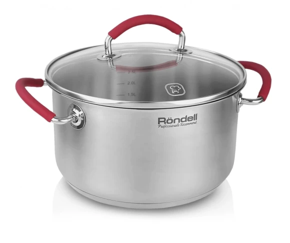 Кастрюля Rondell Sorge RDS-1220 3.1л. d=20см (с крышкой) стальной
