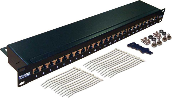 Патч-панель Lanmaster TWT-PP24STP/6 19" 1U 24xRJ45 кат.6 FTP Патч-панель Lanmaster TWT-PP24STP/6 19" 1U 24xRJ45 кат.6 FTP