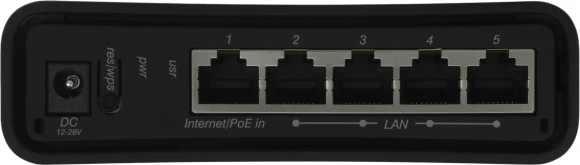 Роутер беспроводной MikroTik hAP ac2 (RBD52G-5HACD2HND-TC) AC1200 10/100/1000BASE-TX/4G ready черный