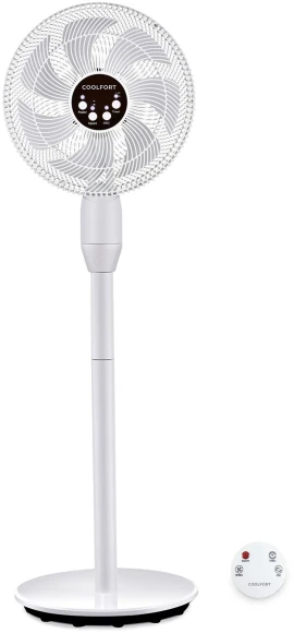 Вентилятор напольный Coolfort CF-2030 50Вт скоростей:3 ПДУ белый/черный