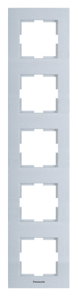 Рамка Panasonic Karre Plus WKTF08152SL-RU 5x вертикальный монтаж пластик серебристый (упак.:1шт)