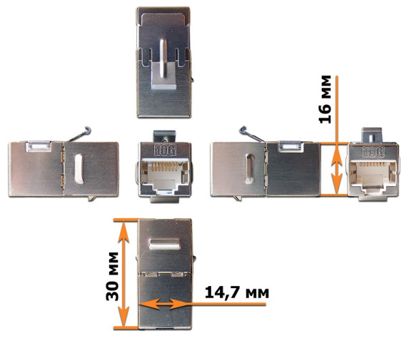 Повторитель портов Lanmaster LAN-KCP45S6A KeystoneRJ45 кат.6A стальной (упак.:1шт)