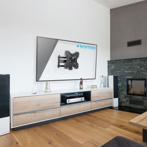 Кронштейн для телевизора Kromax OPTIMA-214 черный 20"-43" макс.30кг настенный поворотно-выдвижной и наклонный Кронштейн для телевизора Kromax OPTIMA-214 черный 20"-43" макс.30кг настенный поворотно-выдвижной и наклонный