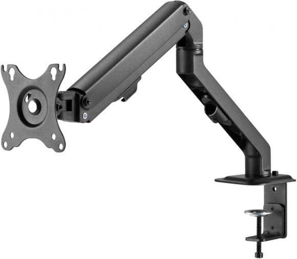 Кронштейн для мониторов Ultramounts UM728 черный 17"-27" макс.7кг крепление к столешнице поворот и наклон Кронштейн для мониторов Ultramounts UM728 черный 17"-27" макс.7кг крепление к столешнице поворот и наклон