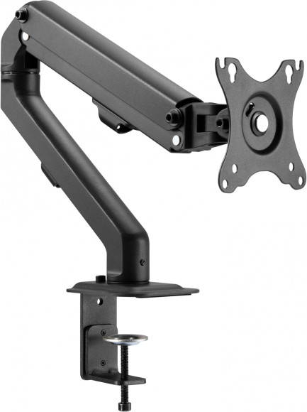 Кронштейн для мониторов Ultramounts UM728 черный 17"-27" макс.7кг крепление к столешнице поворот и наклон Кронштейн для мониторов Ultramounts UM728 черный 17"-27" макс.7кг крепление к столешнице поворот и наклон