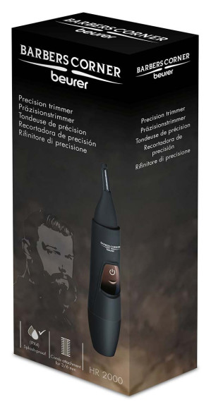 Триммер Beurer HR2000 черный (насадок в компл:1шт) Триммер Beurer HR2000 черный (насадок в компл:1шт)