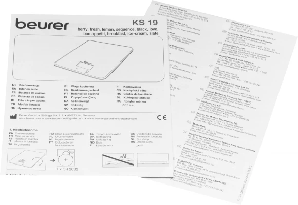 Весы кухонные электронные Beurer KS19 макс.вес:5кг черный Весы кухонные электронные Beurer KS19 макс.вес:5кг черный