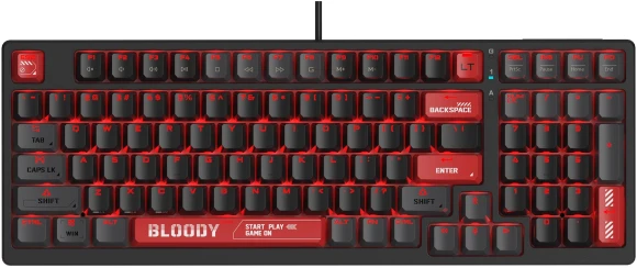 Клавиатура A4Tech Bloody AT98 механическая черный/красный USB for gamer LED (AT98) кабель 1.8м Клавиатура A4Tech Bloody AT98 механическая черный/красный USB for gamer LED (AT98) кабель 1.8м